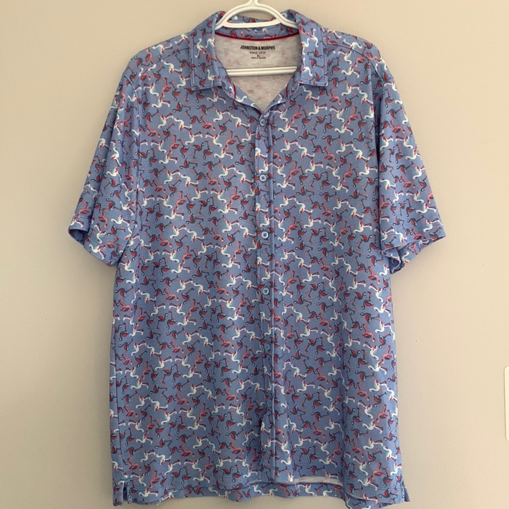 Johnston & Murphy flamingo shirt